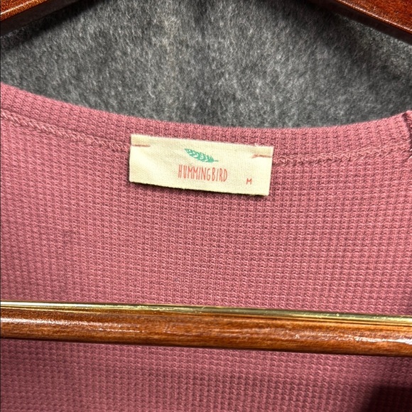 Hummingbird Pink Dolman Sleeve Asymmetrical Blouse - Picture 2 of 3